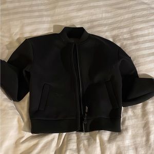 Black bomber jacket